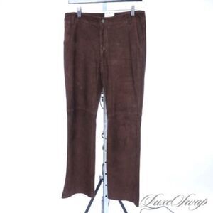 J. Crew Genuine Suede Leather Woman’s Pants. Size 4. Chocolate Brown.